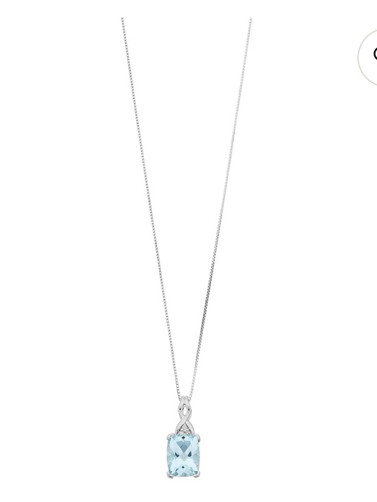Jewelry - Aquamarine  CZ pendant new ring adjustable silver blue necklace jewelry rare